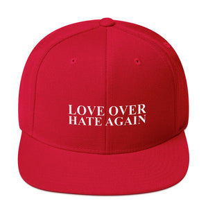 LOVE OVER HATE Snapback Hat